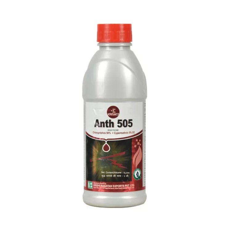 Krishi Rasayan Anth-505 (Chloropyriphos 50% + Cypermethrin 5% EC) Insecticide