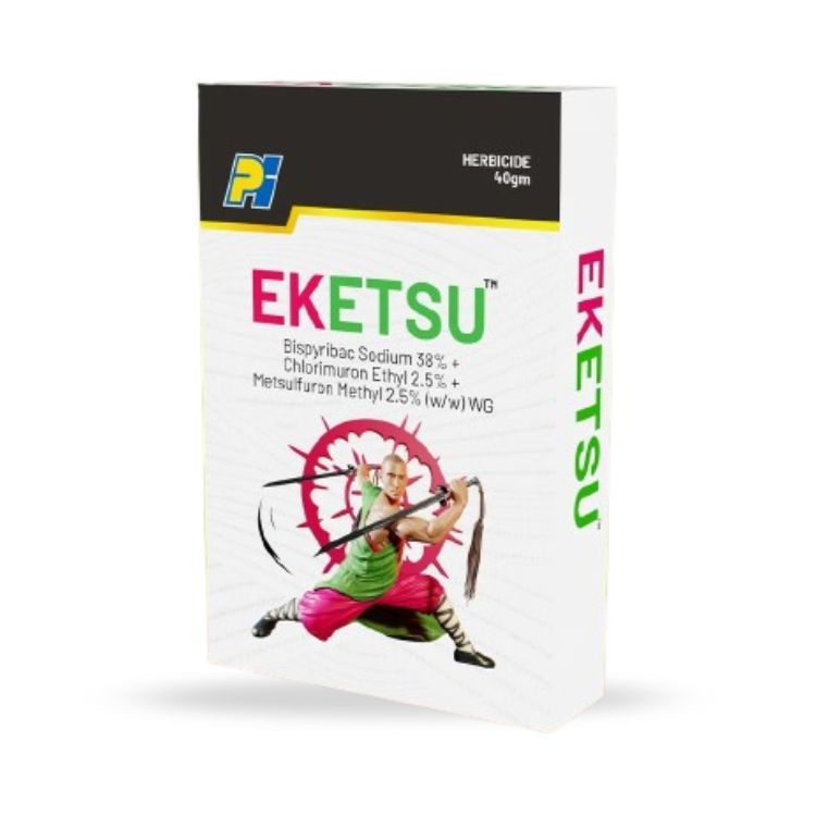 chlorimuron ethyl herbicide label PI Industries Eketsu (Bispyribac Sodium 38% + Chlorimuron Ethyl 2.5 % –  Cultree India