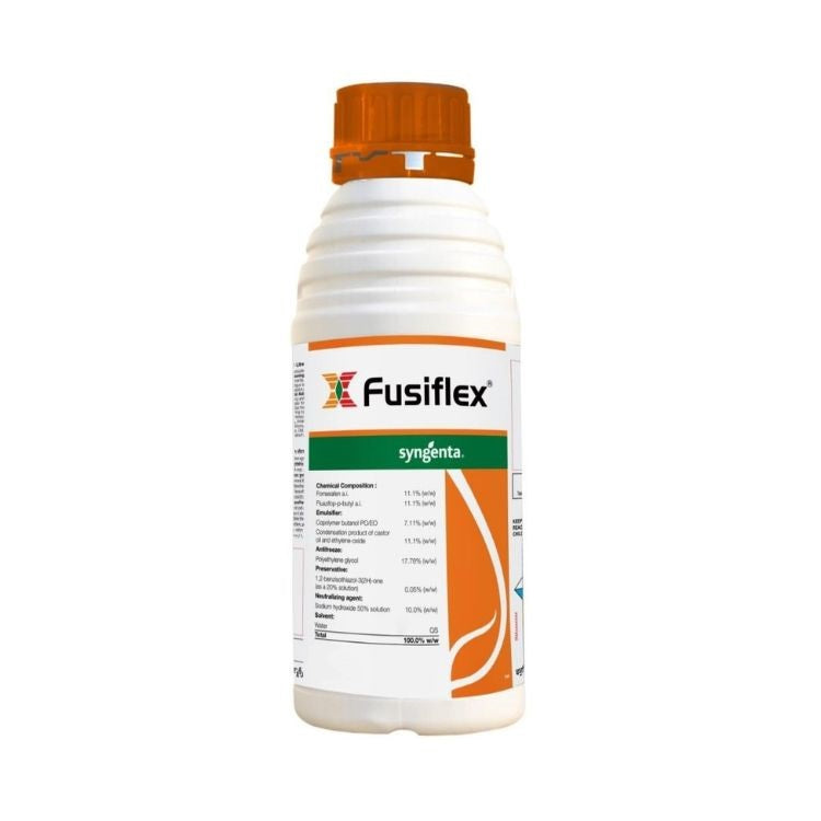 flex herbicide label Syngenta Fusiflex (Fomesafen 11.1% w/w + Fluazifop-p-Butyl 11.1 % w/w –  Cultree India