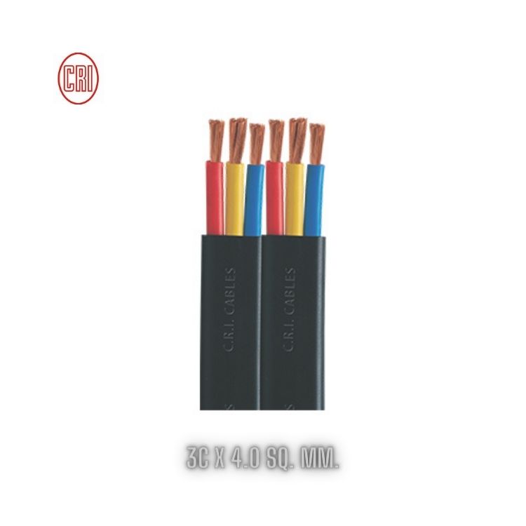 CRI Highly Insulated PVC Sheathed (3C X 4.0 Sq. mm) Flat Cables