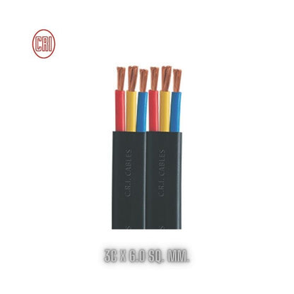 CRI Highly Insulated PVC Sheathed (3C X 6.0 Sq. mm) Flat Cables