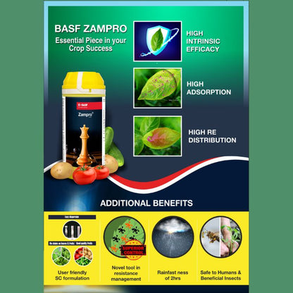 BASF Zampro (Ametoctradin 27% + Dimethomorph 20.27% SC ) Fungicide