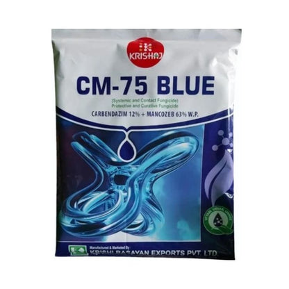 Krishi Rasayan CM-75 Blue (Carbendazim 12%+Mancozeb 63% WP) Fungicides