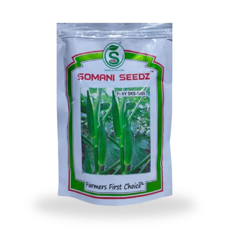 Somani Seedz SKS-1005 Bhindi F1 Hybrid Seed 250 gm