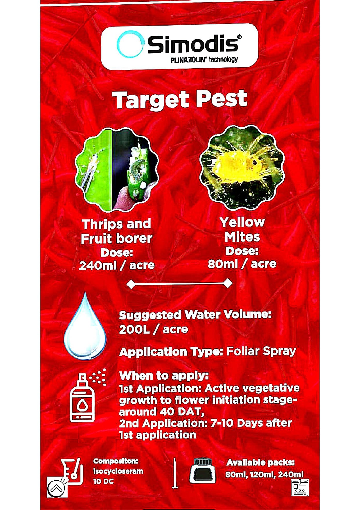 Syngenta Simodis (Isocycloseram 9.2% w/w DC) Insecticide