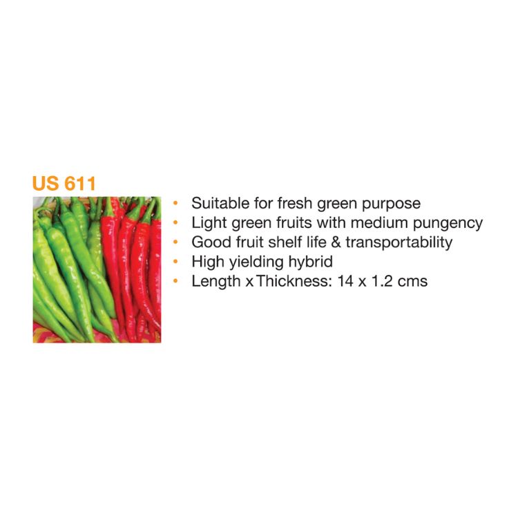 BASF nunhems US 611 F1 Hybrid Hot Pepper Seeds